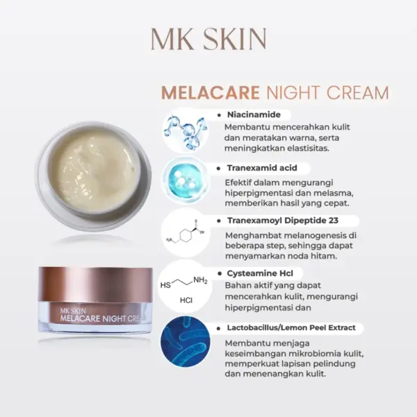 melacare night cream ingredient